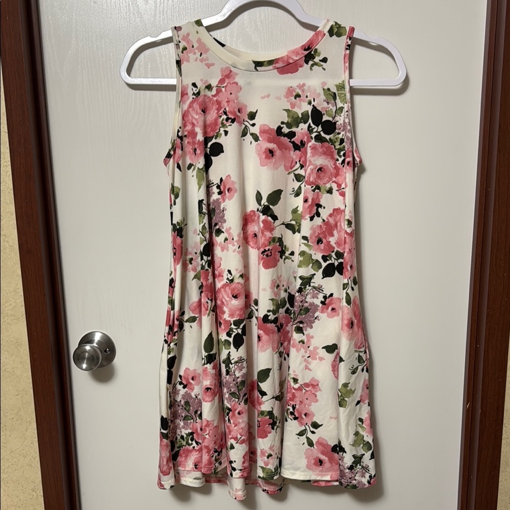 Pomelo Girl’s Floral Sleeveless Dress Size L